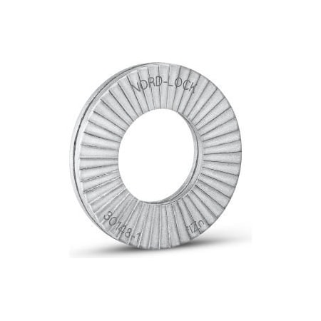 Nord-Lock Wedge Lock Washer, Fits Bolt Size M12 , Steel Zinc Plated Finish 1531